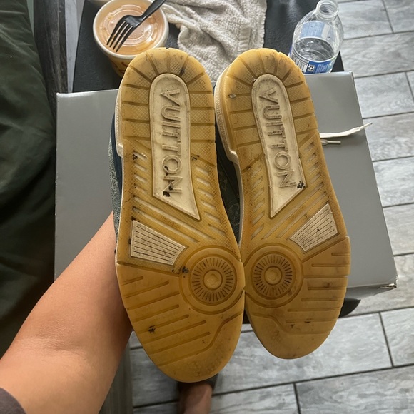 Louis Vuitton Men's Denim Blue Sneakers - Picture 4 of 5